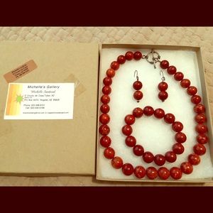 Necklace, bracelet, earrings set